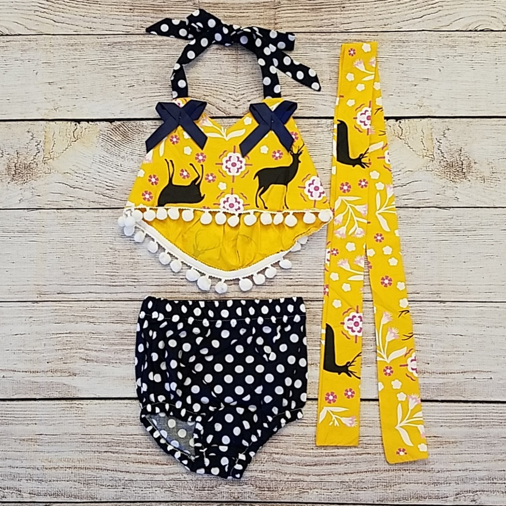NWT Cute Boho Summer Crop Top and Bloomers